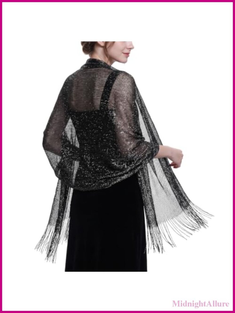 Satin Shawl Wrap Evening Dress Large Soft Silky Metallic Glitter Scarf